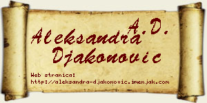 Aleksandra Đakonović vizit kartica